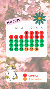 Planning disponibilités Mai 2025 pension féline ***