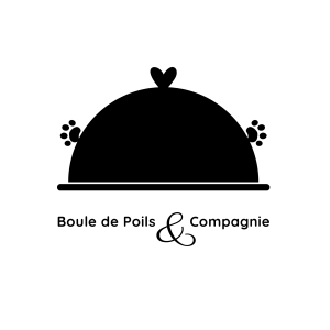 logo 2026 boule de poils et compagnie - cloche d'hotel avec pattes de chat ! hotel au poil !